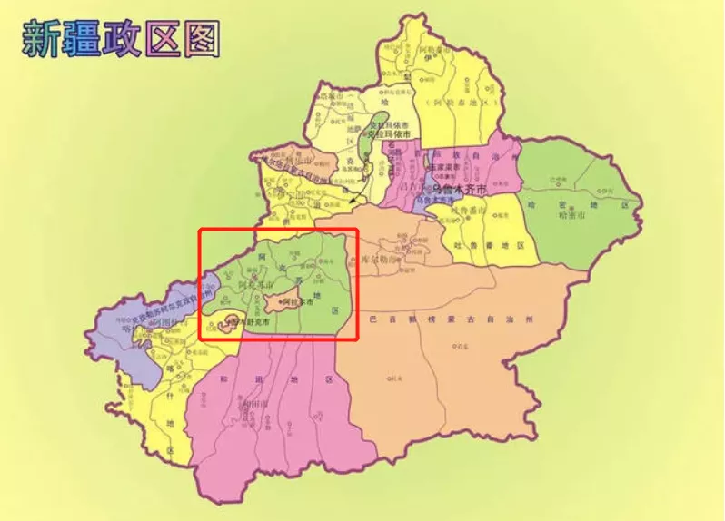 阿克苏行政地图高清版图片